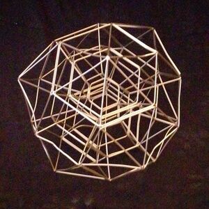 Vintage Geo metal Sculpture.